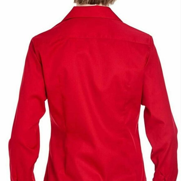 NWT ULTRACLUB WHISPER ELITE TWILL CARDINAL RED BUTTON DOWN MEDIUM, LARGE - Picture 5 of 11